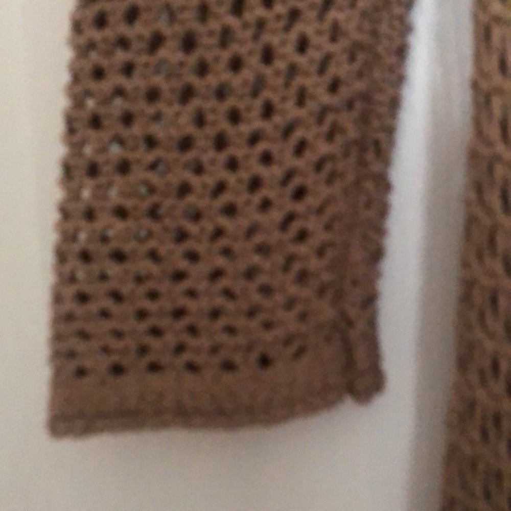 Anthropologie open weave cardigan Patch pockets
Taupe brown - Picture 8 of 12